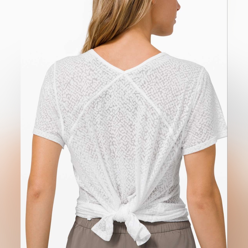 White Tie-Back Women’s Top